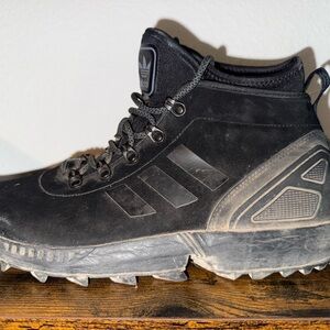 Adidas Black Athletic Shoes with Rugged Outsole